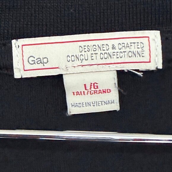 Gap Drapey Pocket T-shirt Black Large Tall - Picture 5 of 7